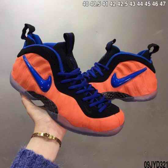 Nike Foamposite Pro Men Shoes Orange Blue